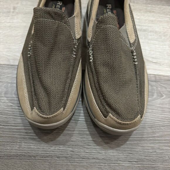 Skechers Superior Milford Sneakers Men's 10 Tan Relaxed Fit Slip-on Casual Shoes - Picture 2 of 10